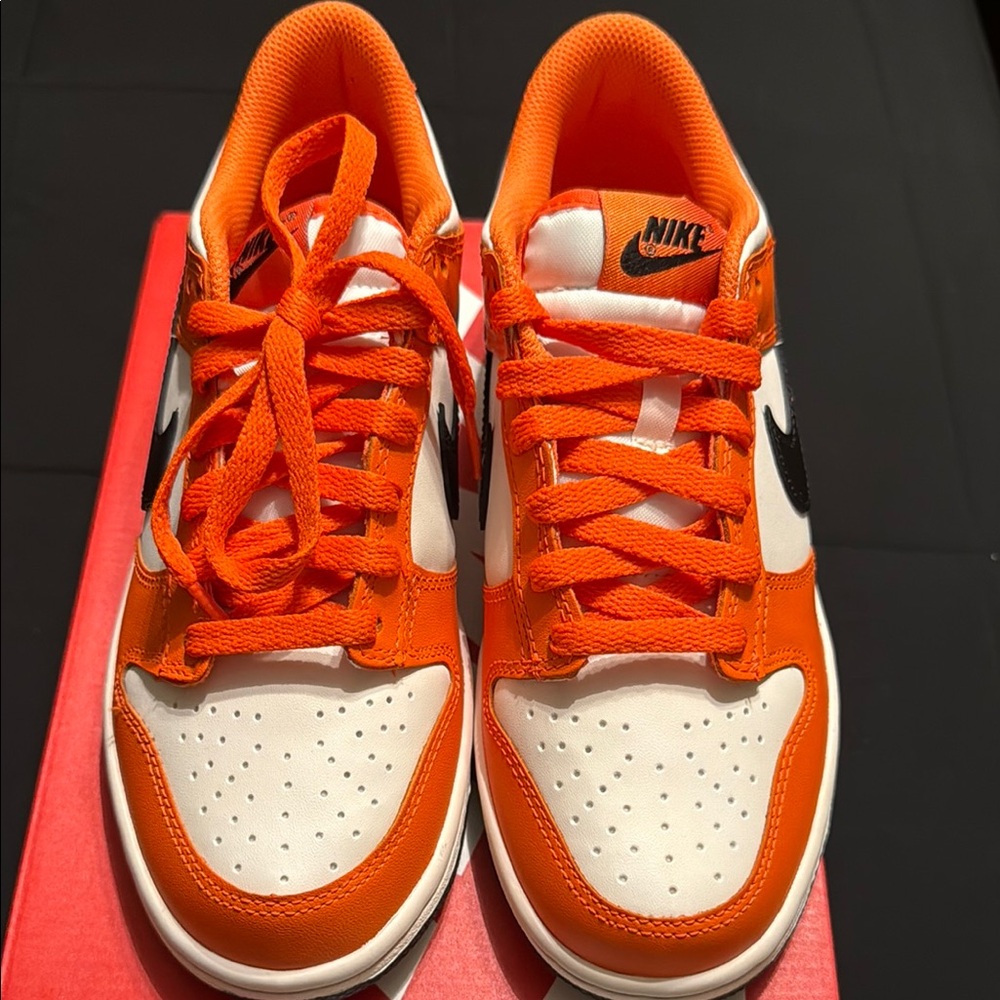 Brand New Nike Orange and White Dunk Low